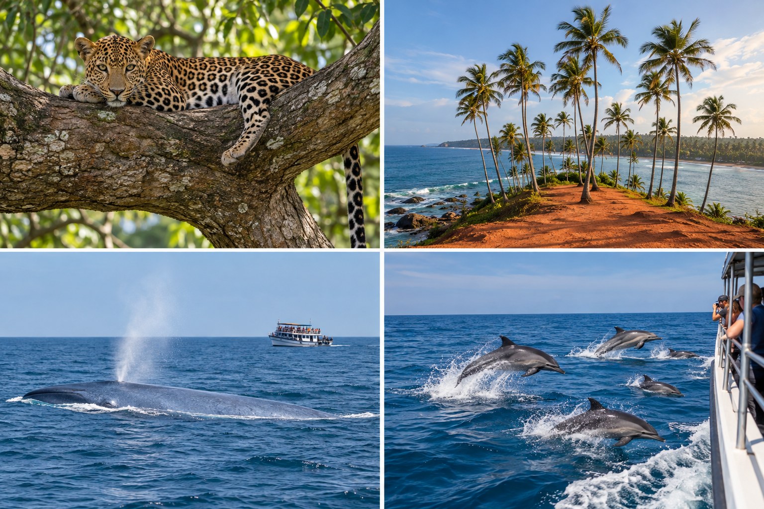 Yala leopards · Coconut Tree Hill · Whale and dolphin watching